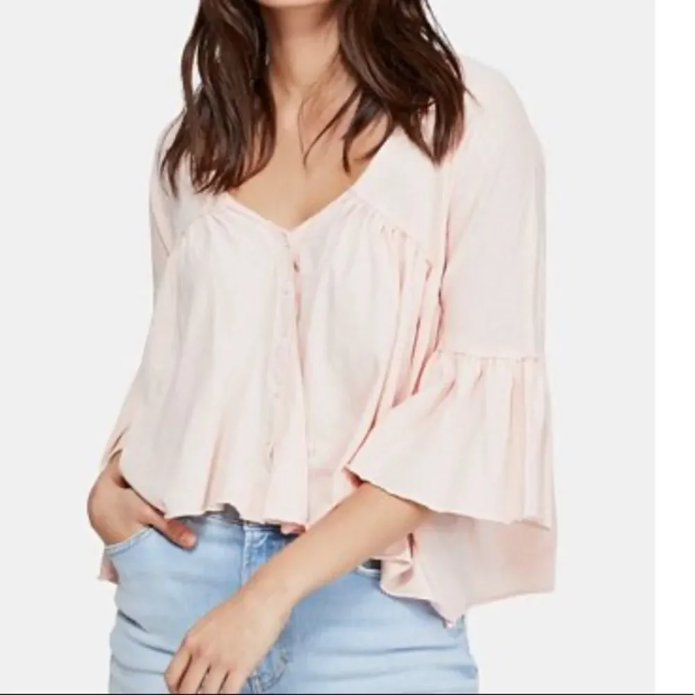 NWT Free People Sweet Little Cropped Blouse